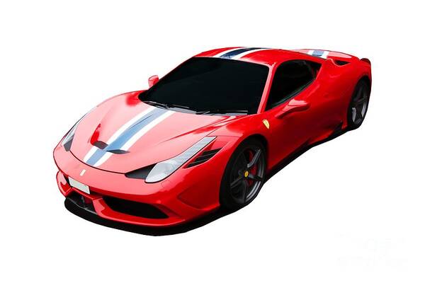 Ferrari Poster featuring the digital art 458 Speciale by Roger Lighterness