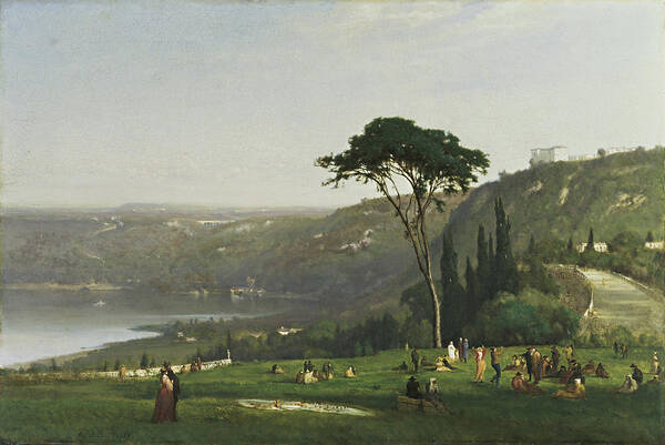 George Inness Poster featuring the painting Lake Albano #6 by George Inness