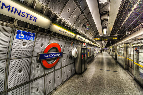 Tube Poster featuring the photograph Underground London #5 by David Pyatt