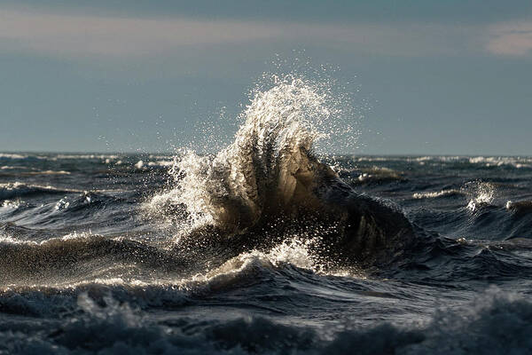 Lake Erie Poster featuring the photograph Lake Erie Waves #6 by Dave Niedbala