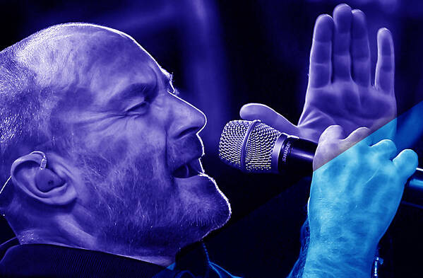 Phil Collins Poster featuring the mixed media Phil Collins Collection #6 by Marvin Blaine