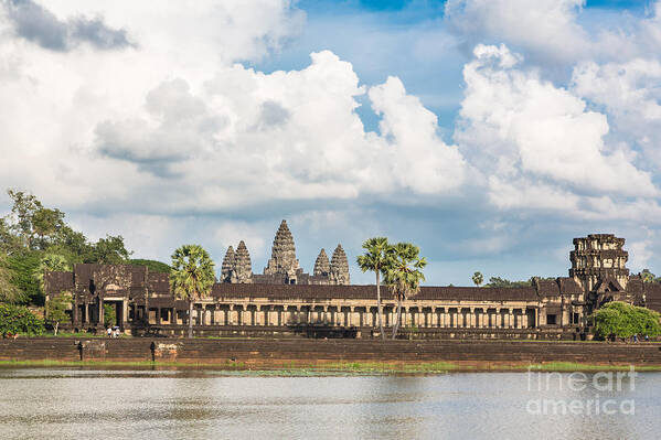 Ancient Poster featuring the photograph Angkor Wat in Cambodia #9 by Didier Marti