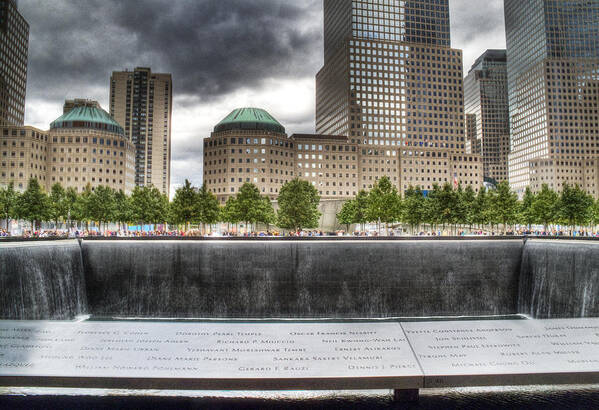  911 Poster featuring the photograph 911 Memorial HDR by Joe Palermo