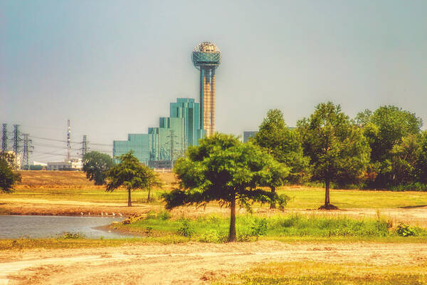 Downtown Dallas Poster featuring the photograph A Quiet View by Joan Bertucci