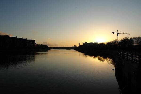 River Lagan Poster featuring the photograph A River Lagan Sunset by Aunidan Christi