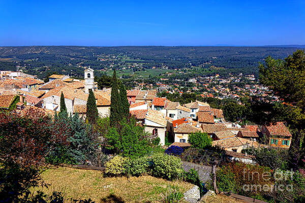 Provence Poster featuring the photograph A Village in Provence by Olivier Le Queinec