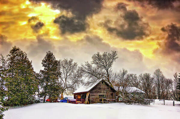 Winter Poster featuring the photograph A Winter Sky by Steve Harrington