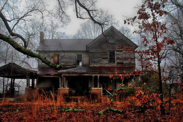 Abandoned Poster featuring the photograph Abandoned Autumn by Jessica Brawley