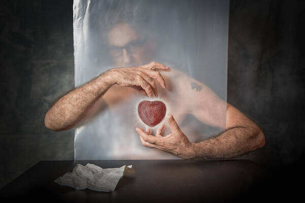 Conceptual Poster featuring the photograph Abandoned Heart by Vito Guarino