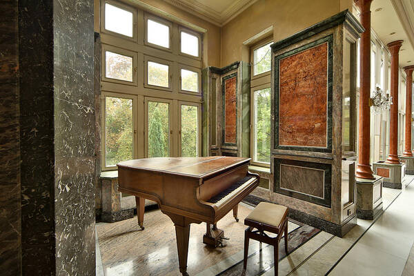 Castle Poster featuring the photograph Abandoned Piano - Urban Exploration by Dirk Ercken