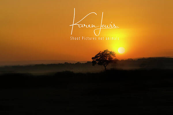 Masai Mara Poster featuring the photograph Acacia Tree Sunrise by Karen Lewis