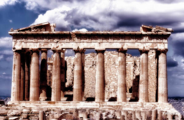 Athens Poster featuring the photograph Acropolis of Greece by Linda Constant
