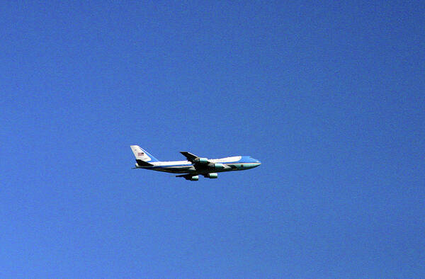 Air Force One Poster featuring the photograph Air Force One In Flight by Duncan Pearson