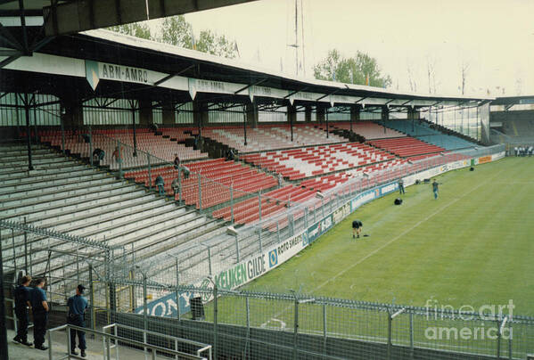 Ajax Poster featuring the photograph Ajax Amsterdam - De Meer Stadion - North Side Grandstand 2 - April 1996 by Legendary Football Grounds