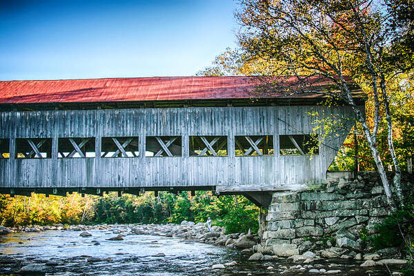 #jefffolger #vistaphotography Poster featuring the photograph Albany covered bridge in autumn by Jeff Folger