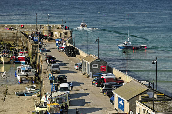 Britain Poster featuring the photograph Along The South Pier - Newquay Harbour by Rod Johnson