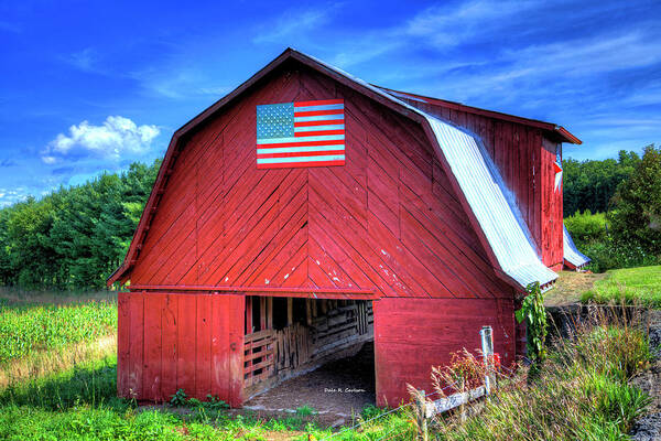 Barn Quilts Poster featuring the photograph American Flag by Dale R Carlson