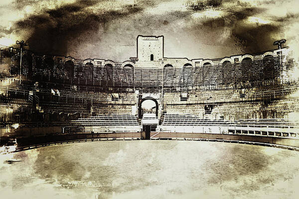 Arles Poster featuring the photograph Amphitheater Arles, France by Hugh Smith