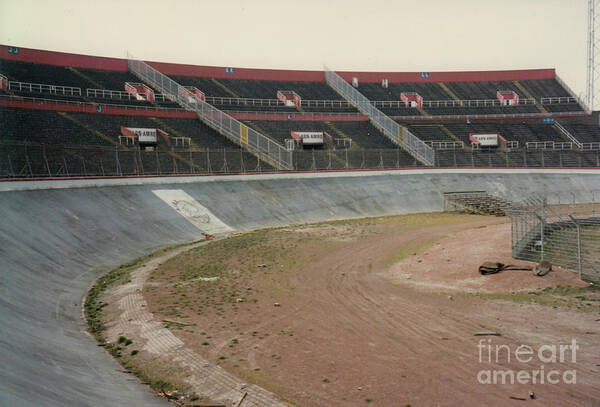 Ajax Poster featuring the photograph Amsterdam Olympic Stadium - North End Grandstand and Track by Legendary Football Grounds