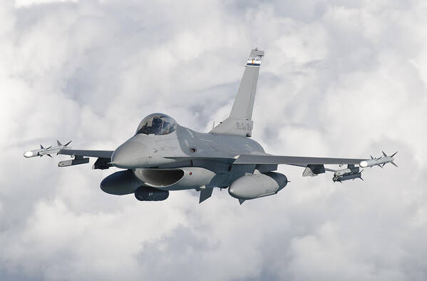 Transportation Poster featuring the photograph An F-16 From The Colorado Air National by Giovanni Colla