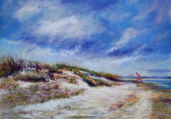 Seascape Poster featuring the pastel Anglesea by Joyce Guariglia
