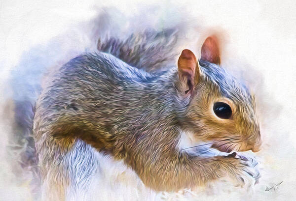 Squirrel Poster featuring the photograph Another Peanut Please - Squirrel - Nature by Barry Jones
