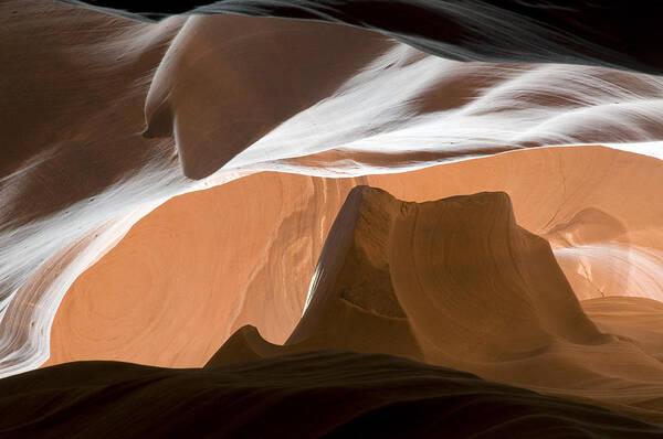 Landscape Poster featuring the photograph Antelope Canyon Desert Abstract by Mike Irwin