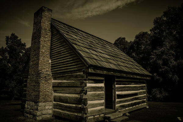 Antebellum Poster featuring the photograph Antique Cabin - The Hermitage by James L Bartlett