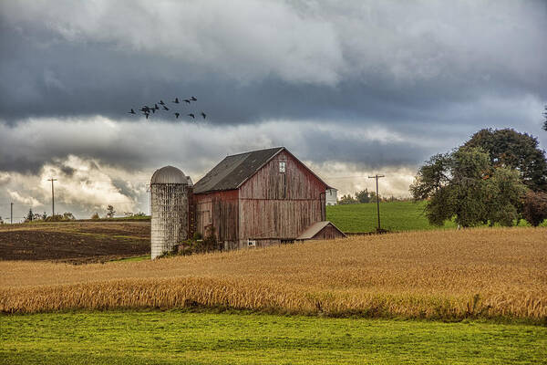 Farm Poster featuring the photograph Approaching Storm by Cathy Kovarik