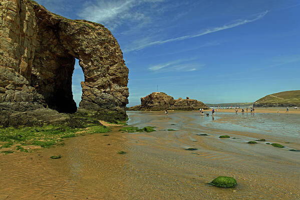 Britain Poster featuring the photograph Arch Rock - Perranporth Beach by Rod Johnson