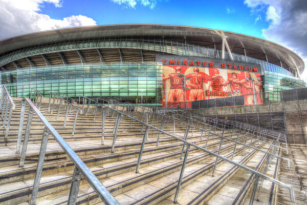 Arsenal Poster featuring the photograph Arsenal FC Emirates Stadium London by David Pyatt