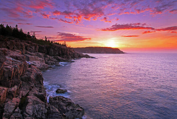 Acadia Magic Poster featuring the photograph Atlantic Glow by Juergen Roth