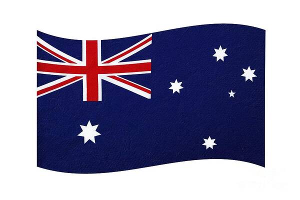 Photography Poster featuring the photograph Australian Flag Waving PNG by Kaye Menner by Kaye Menner