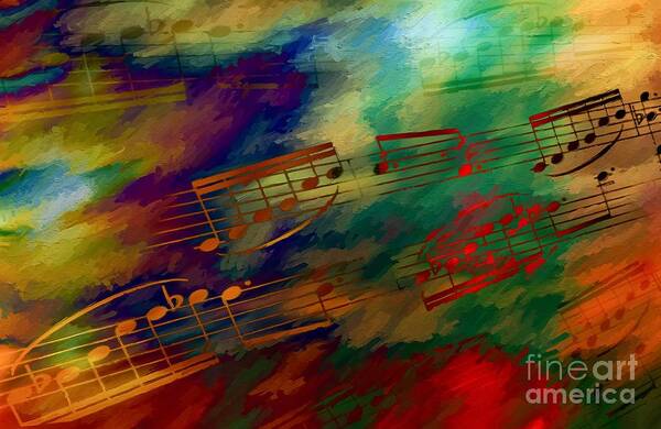 Music Poster featuring the digital art Autumn Arabesque by Lon Chaffin