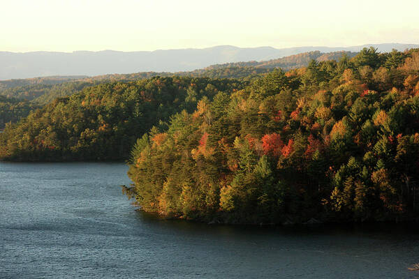Lake Poster featuring the photograph Autumn at Philpott Lake, Virginia by Emanuel Tanjala