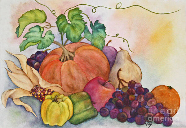 Autumn Poster featuring the painting Autumn Harvest by Terri Mills