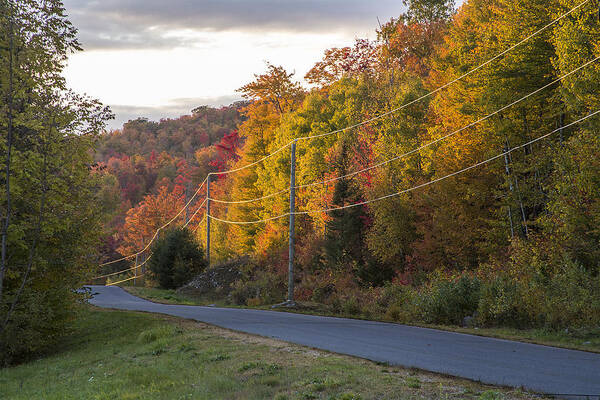 Autumn Poster featuring the photograph Autumn Roads at Sunset by White Mountain Images