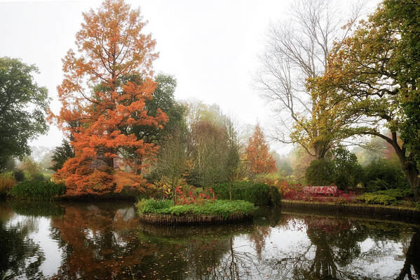 Landscape Poster featuring the photograph Autumnal Mists 2 by Shirley Mitchell