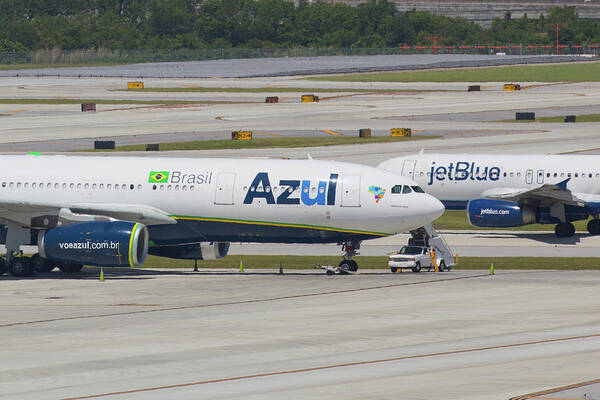 Azul Poster featuring the photograph Azul Jet Blue by Dart Humeston