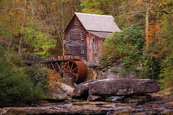 Babcock State Park Poster featuring the photograph Babcock Mill 6 47 52 by Joe Kopp