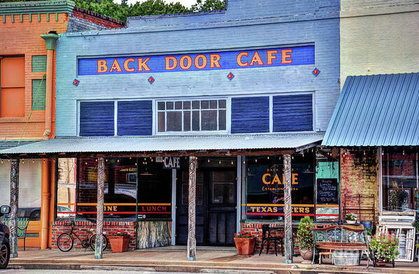  Restaurant Poster featuring the photograph Back Door Cafe by Savannah Gibbs