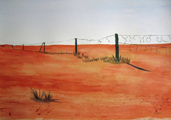 Land Poster featuring the painting Barren Land by Elvira Ingram
