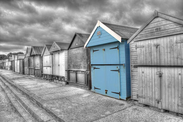 Beach Hut Poster featuring the photograph Beach Hut in isolation by Chris Day