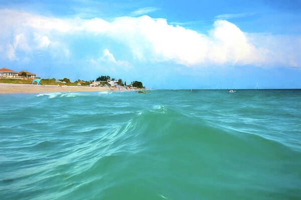 Water Poster featuring the photograph Beach Scene by Alison Belsan Horton