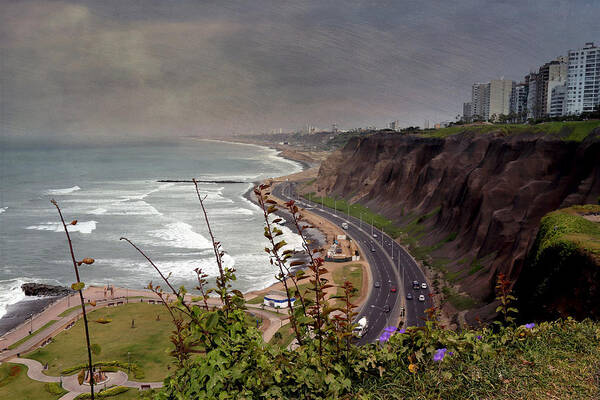 Lima Poster featuring the photograph Beautiful Coastline of Lima by Kathryn McBride