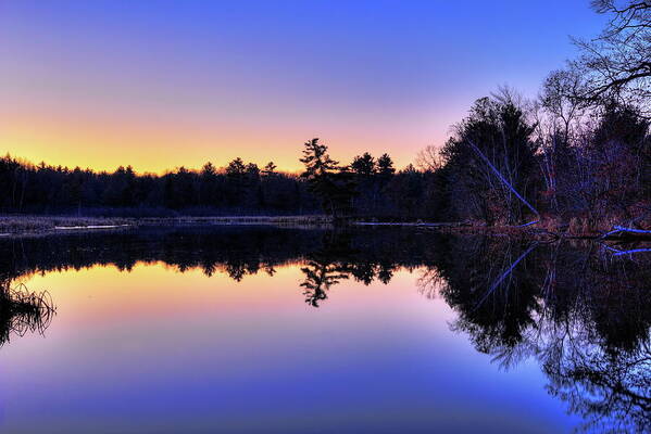 Sunrise Poster featuring the photograph Before Sunrise On Bentley Pond by Dale Kauzlaric