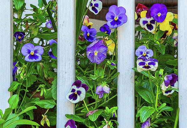 Flowers Poster featuring the photograph Behind Bars by Cathy Kovarik