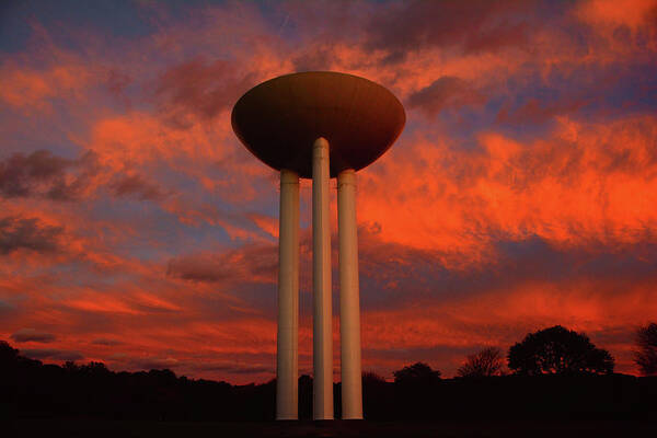 Bell Works Poster featuring the photograph Bell Works Transistor Water Tower by Raymond Salani III