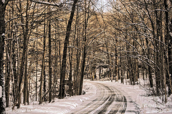 Winter Poster featuring the photograph Bend in the Road by Onedayoneimage Photography