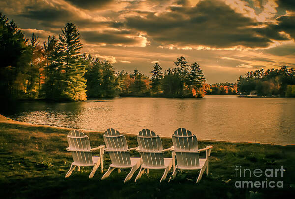 Autumn Poster featuring the photograph Best seats in town by Claudia M Photography